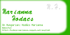 marianna hodacs business card